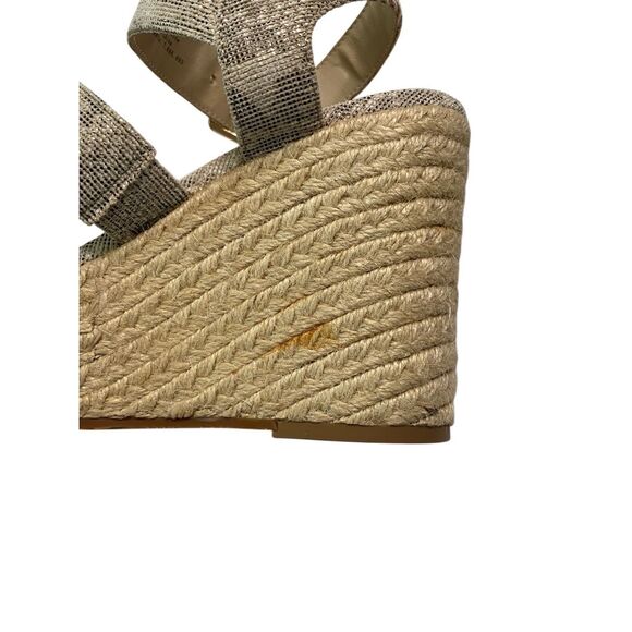 BC Footwear Natural Exotic Wedge Espadrille Sandals Womens 7 Beach Vacation Sexy - Picture 4 of 11